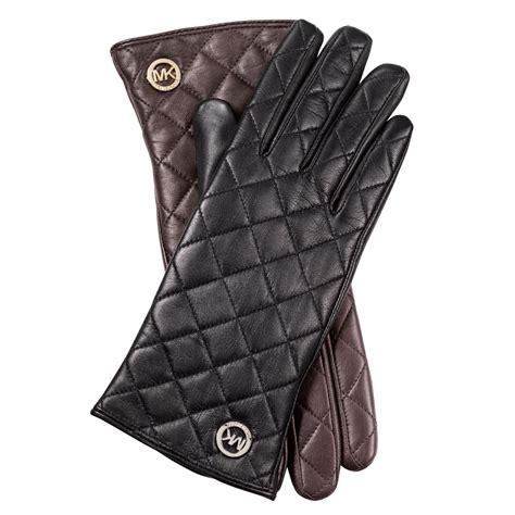 michael kors leather gloves women|michael kors ladies hats.